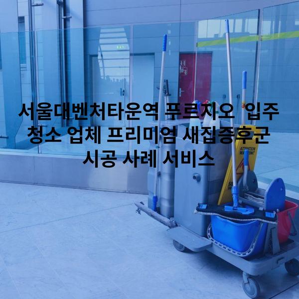 서울대벤처타운역 푸르지오 입주 청소 업체 프리미엄 새집증후군 시공 사례 서비스